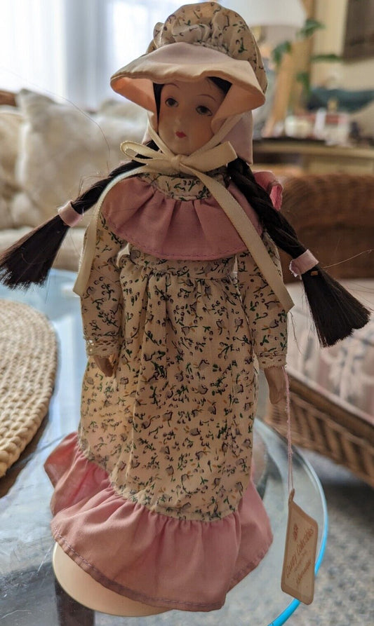 VNTG Bernadette Country Collectible Porcelain Doll By Russ Berrie 1600 With Tag