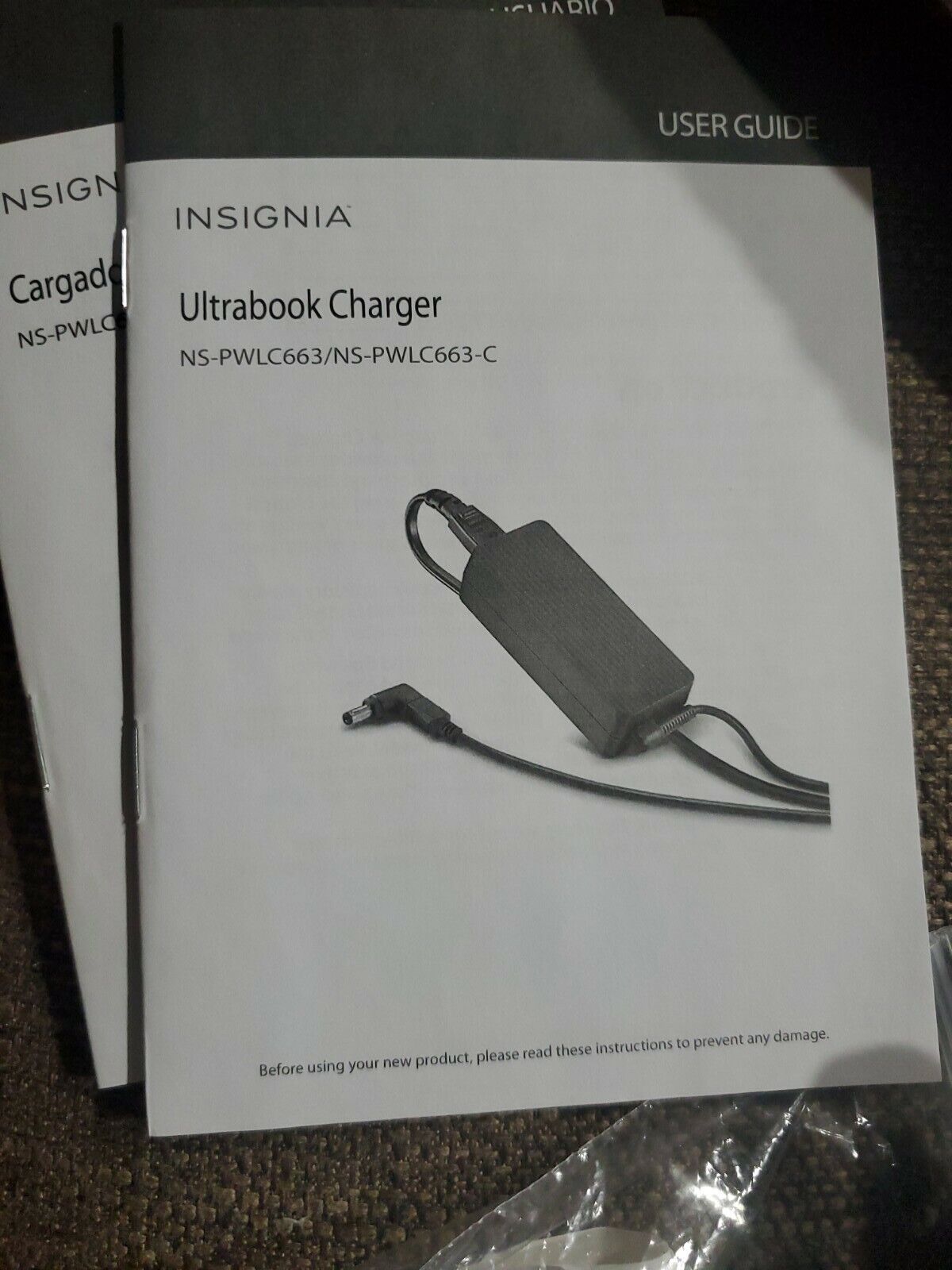 Insignia Ultrabook Charger 65w Model No NS-PWLC663 in original box