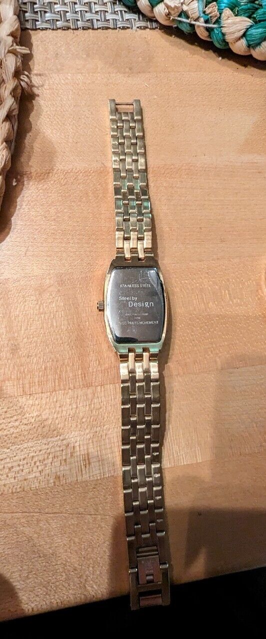 Vintage Ladies Steel by Design Wristwatch Stainless Steel Swiss Movement 2R1-71.