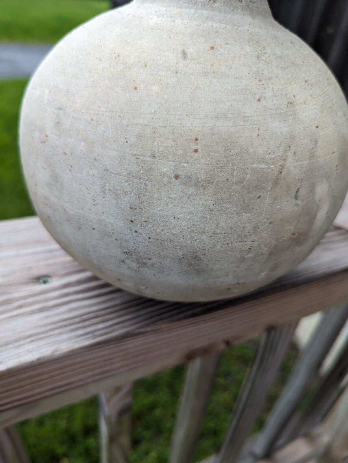 Vintage Ceramic Long Neck Round Bottom Jug