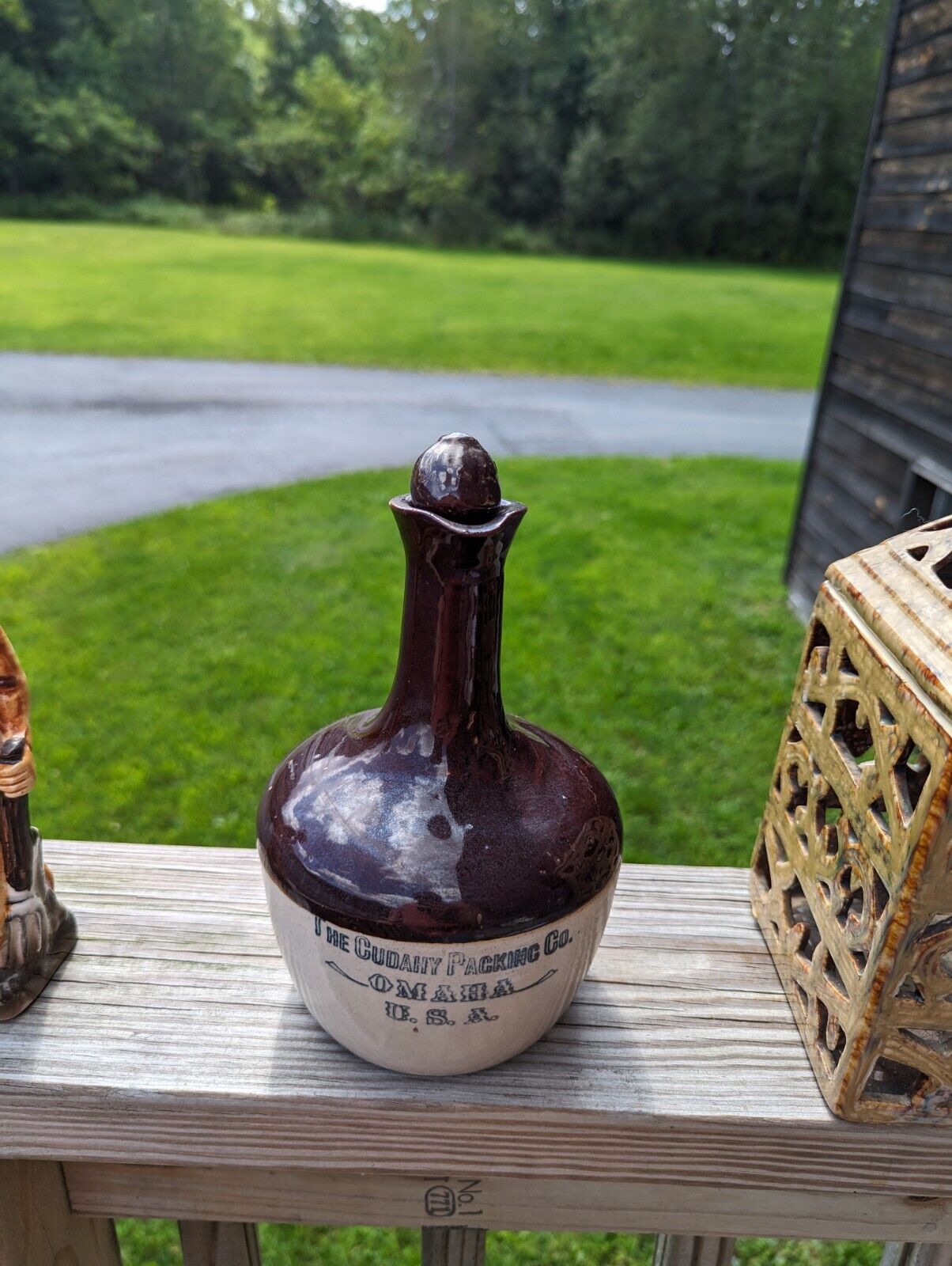 Antique Cudahy Packing Co. Omaha Nebraska Stoneware Jug