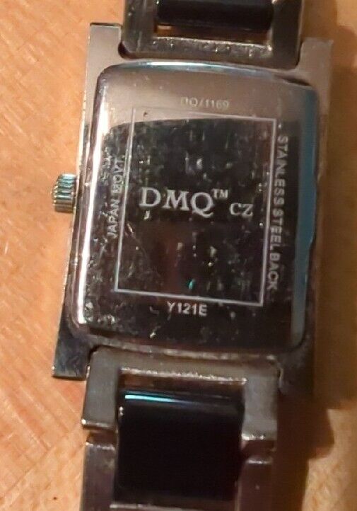 DMQDQ/1169 Black dial CZ borders Ladies Watch