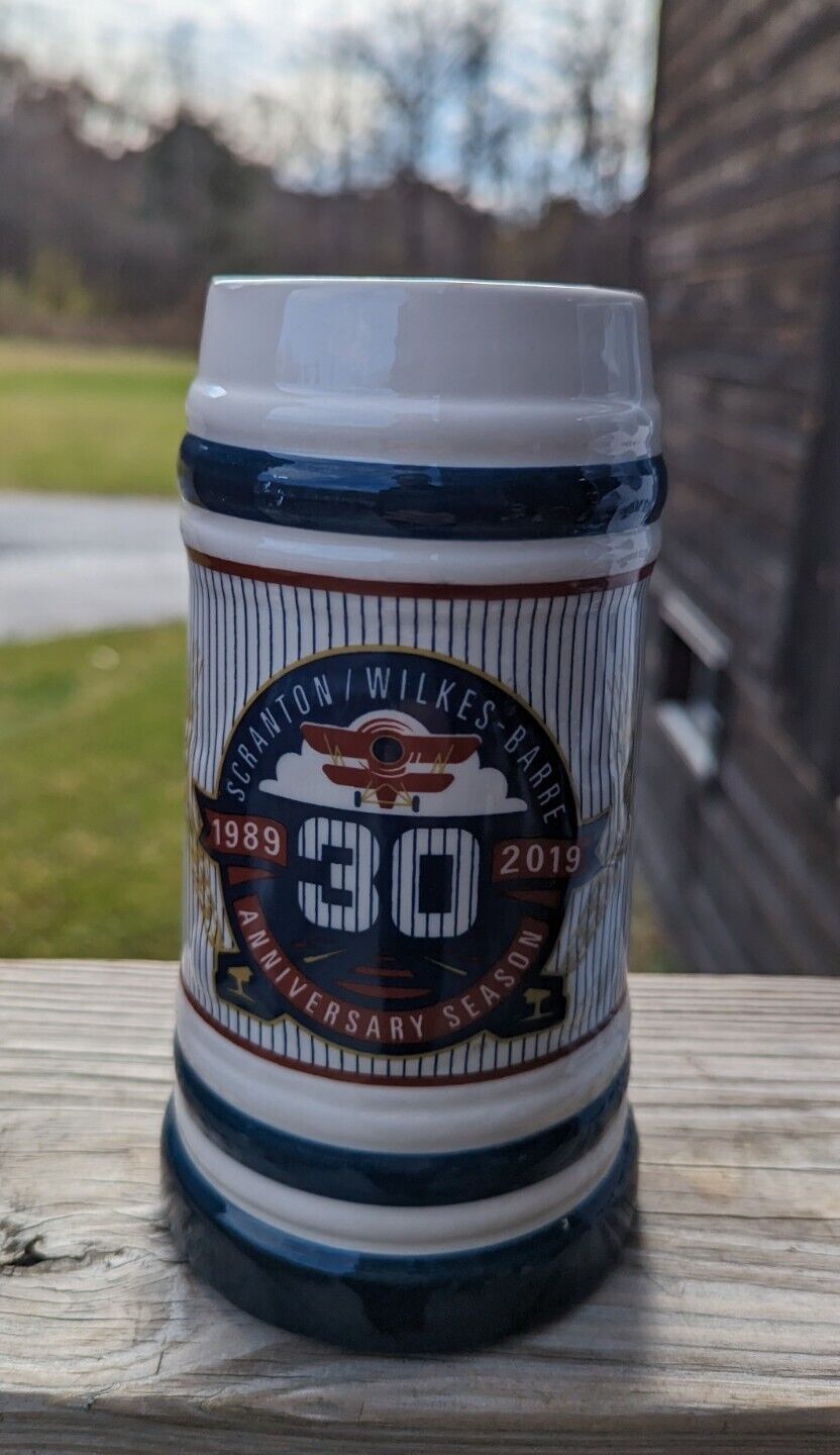 SCRANTON/WILKES-BARRE RAILRIDERS 30TH ANNIVERSARY BEER STEIN