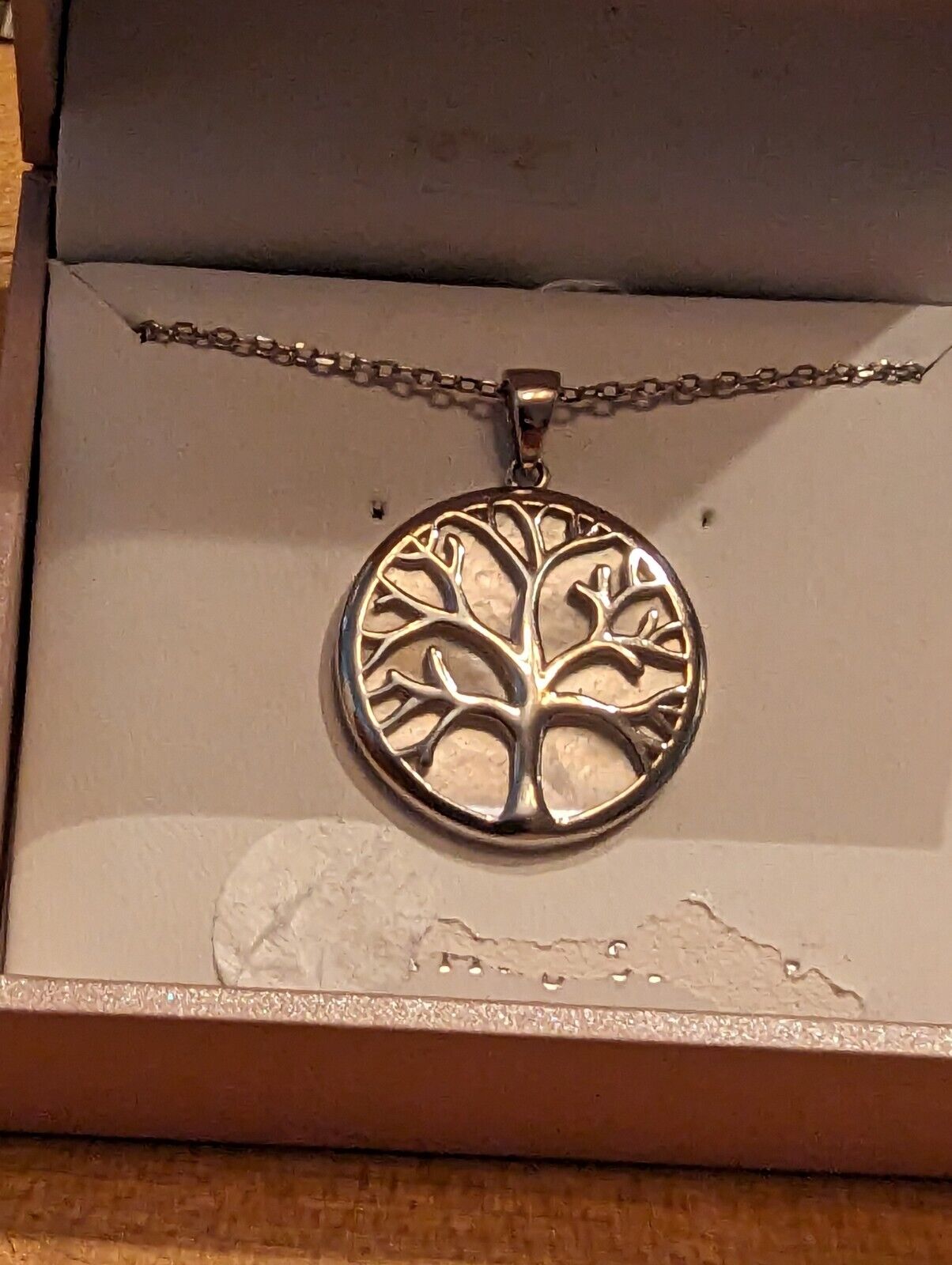 Contessa Di Capri Sterling Silver Over Mother Of Pearl Tree Of Life Pendant