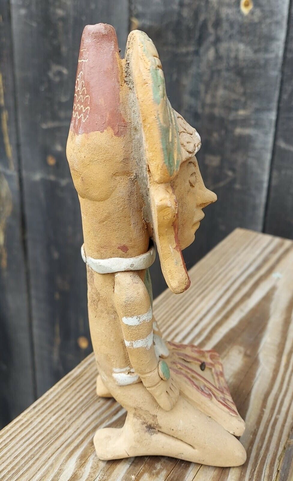 AZTEC MAYAN POTTERY FLUTE SCULPTURE