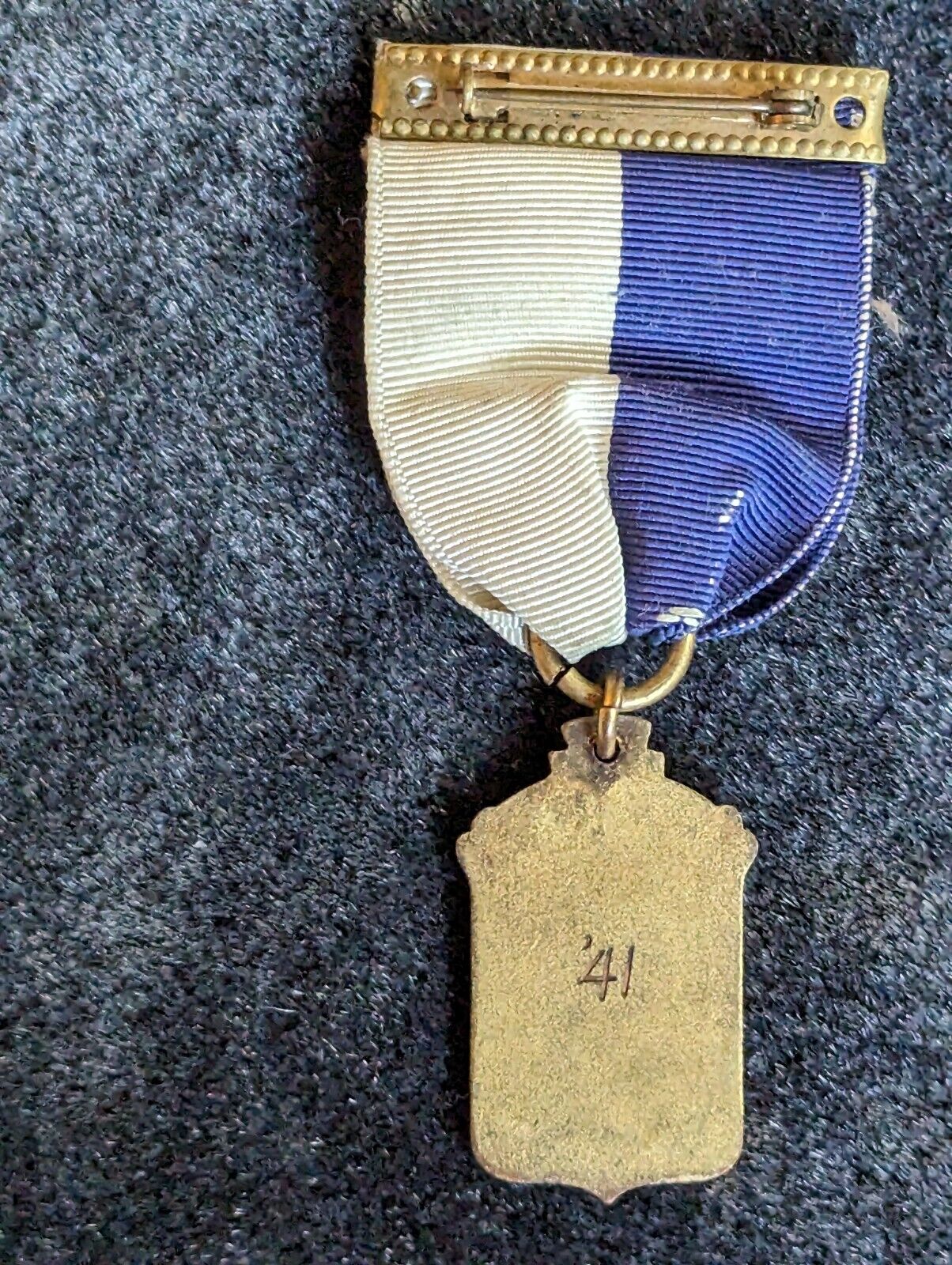 1941 RELAY CYO Baseball Sports Award Medallion Ribbon Medal