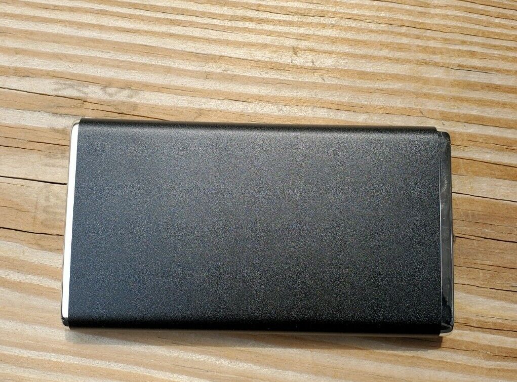 PWB114 Powerbank USB 3000mHA Black light and small 4" x 2.2"