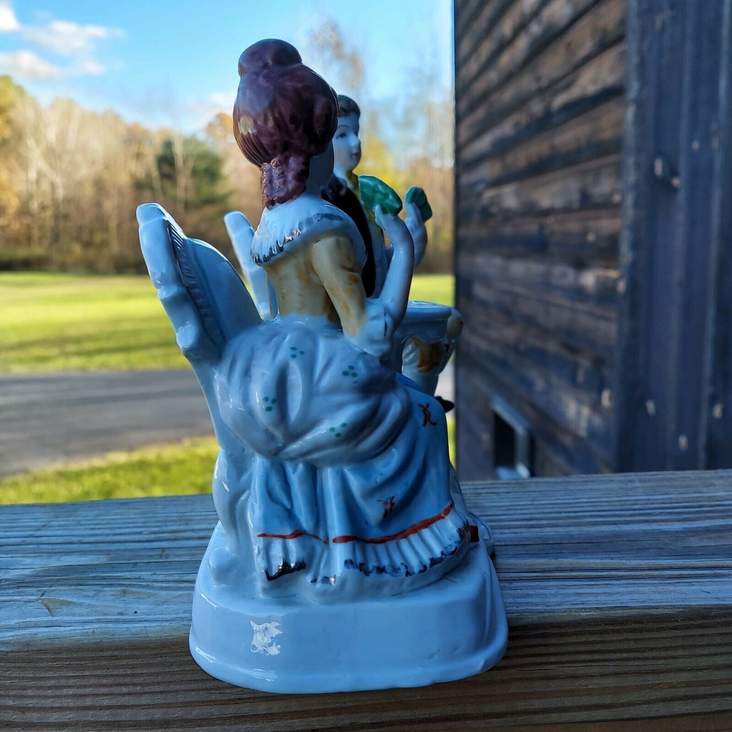 Colonial Couple Porcelain Figurine