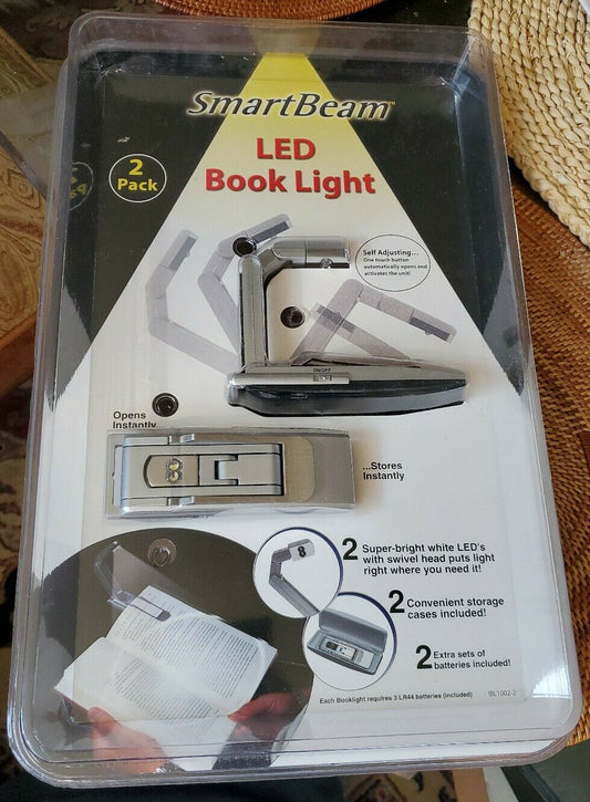 SmartBeam LED Book Light 2 Pack 2004 Item #809803 Sealed FREE shipping