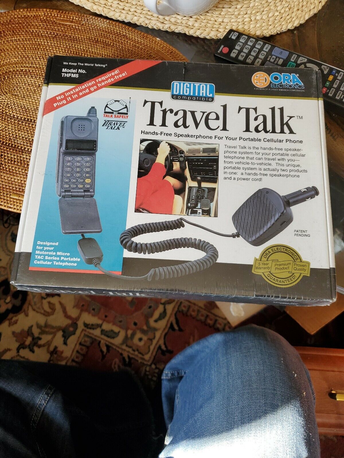 Vintage Travel Talk Hands Free Speakerphone Model THFM5 sealed in box