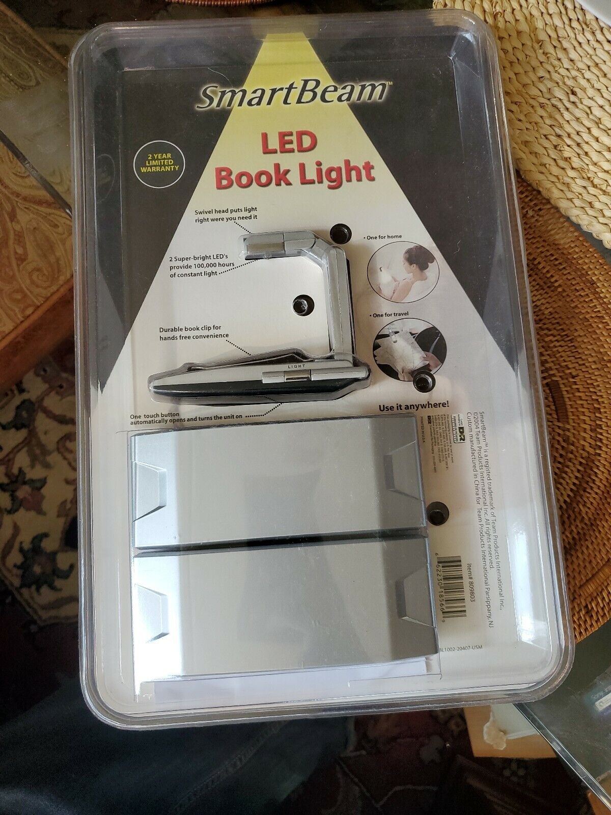 SmartBeam LED Book Light 2 Pack 2004 Item #809803 Sealed FREE shipping