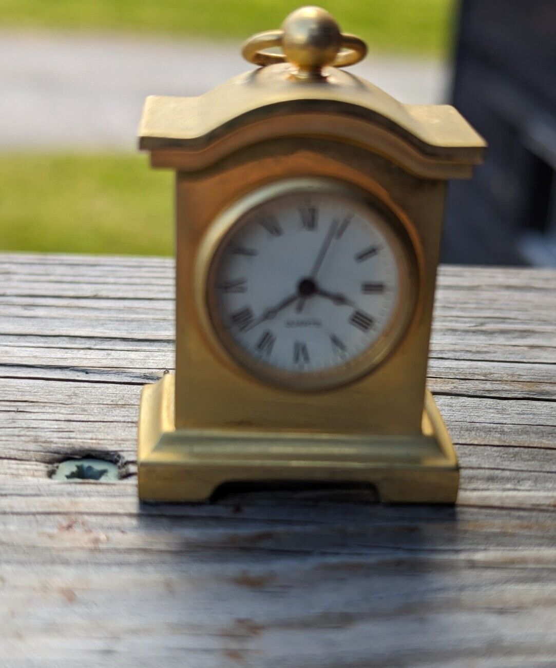 Miniature Dollhouse Mantle Quartz Clock 1.75" Tall