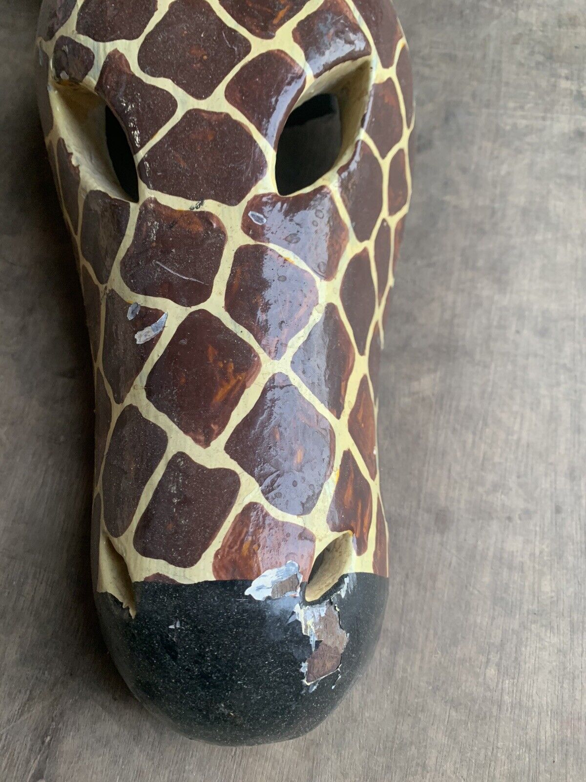 vintage African Giraffe Wall Mask