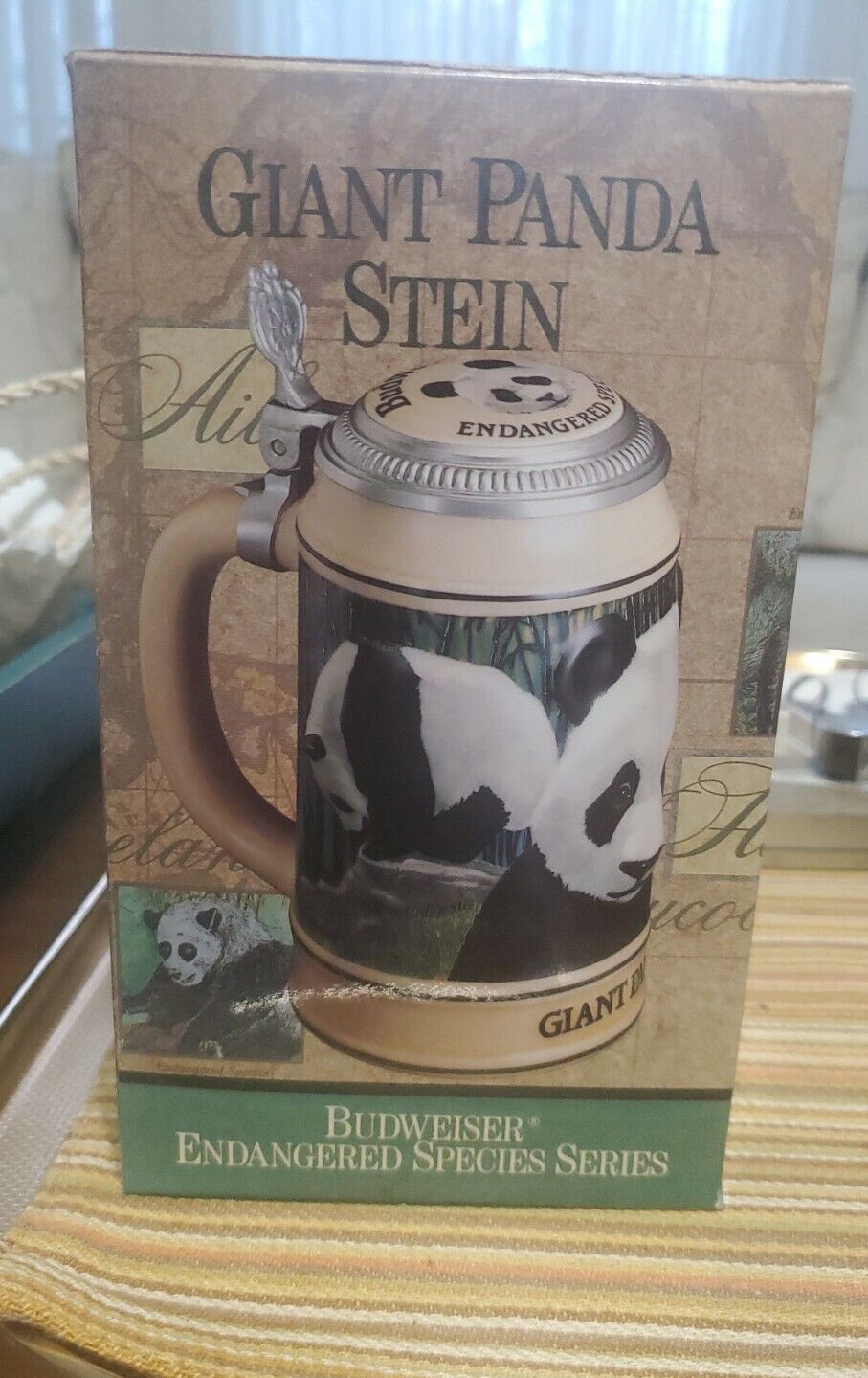 Vintage 1992 Budweiser Giant Panda Stein Endangered Species Series New in Box