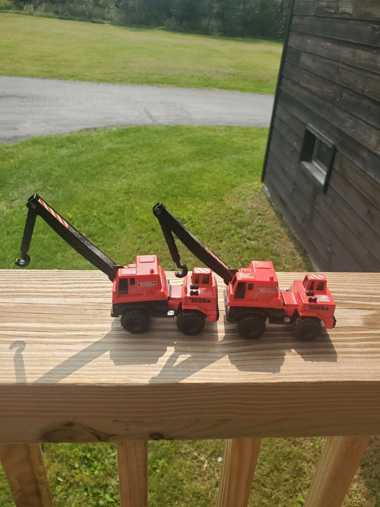 Tonka 2003 Hasbro Inc Pair Of Small Crane Trucks