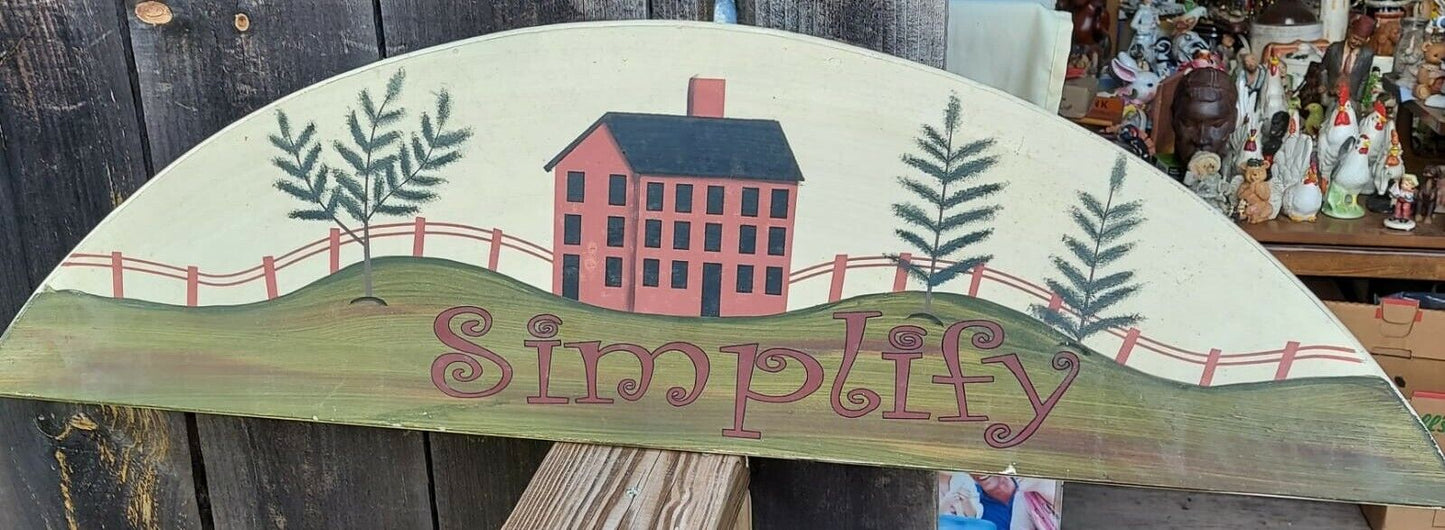 Simplify Wood Hand Painted Wall Hanging