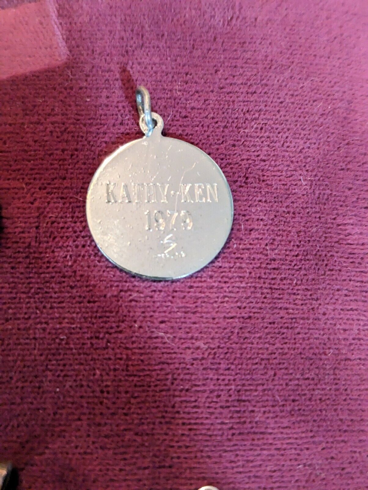 Kathy-Ken 1979 Sterling Inscribed Mother Pendant