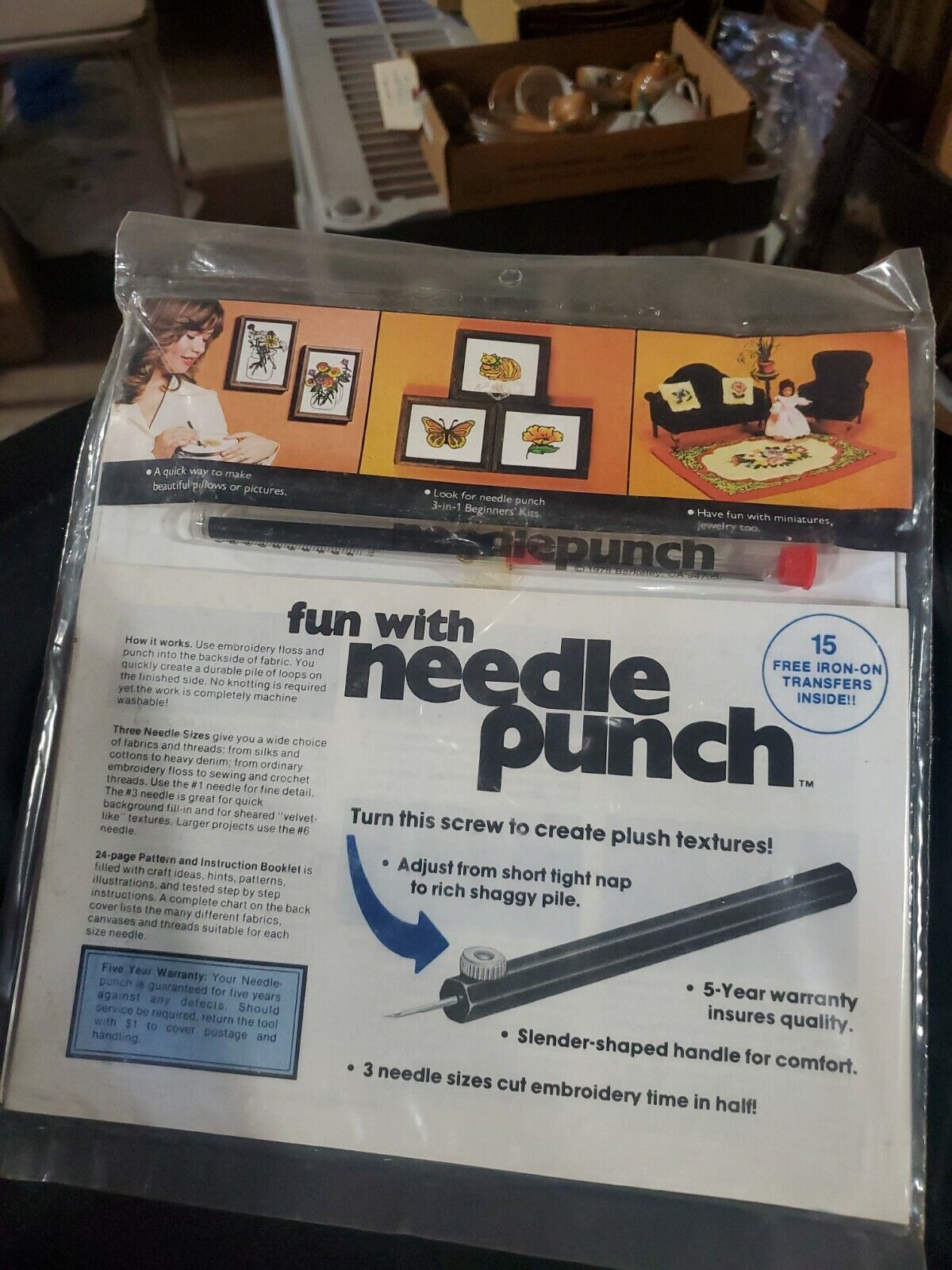 Vintage 1977 NeedlePunch Toolset No 101 new and sealed.