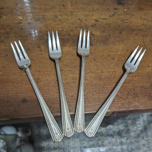 Set Of Four Vintage Avon Silver Plated Cocktail Forks