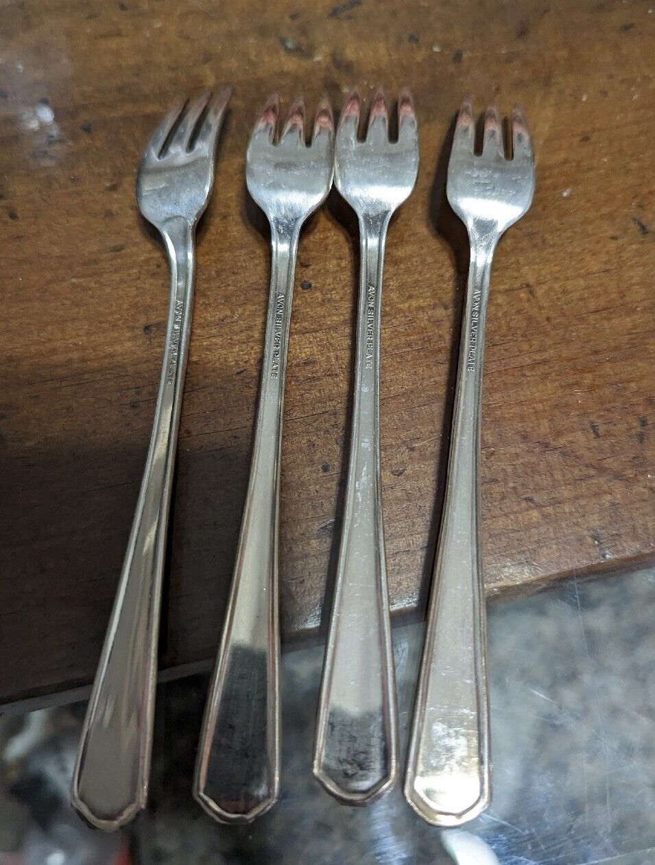 Set Of Four Vintage Avon Silver Plated Cocktail Forks