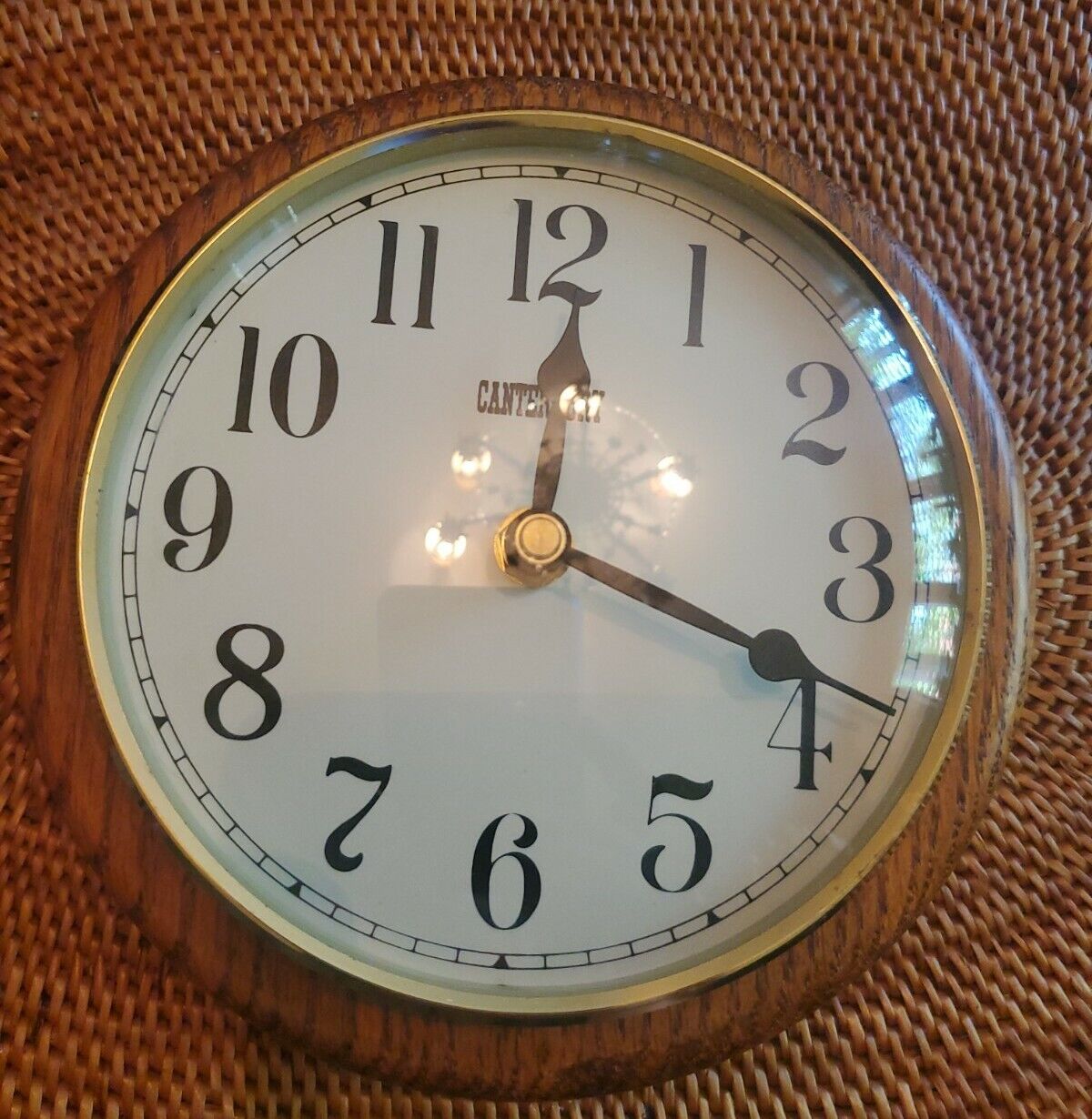 VINTAGE WOODFRAMED CANTERBURY KITCHEN WALL CLOCK