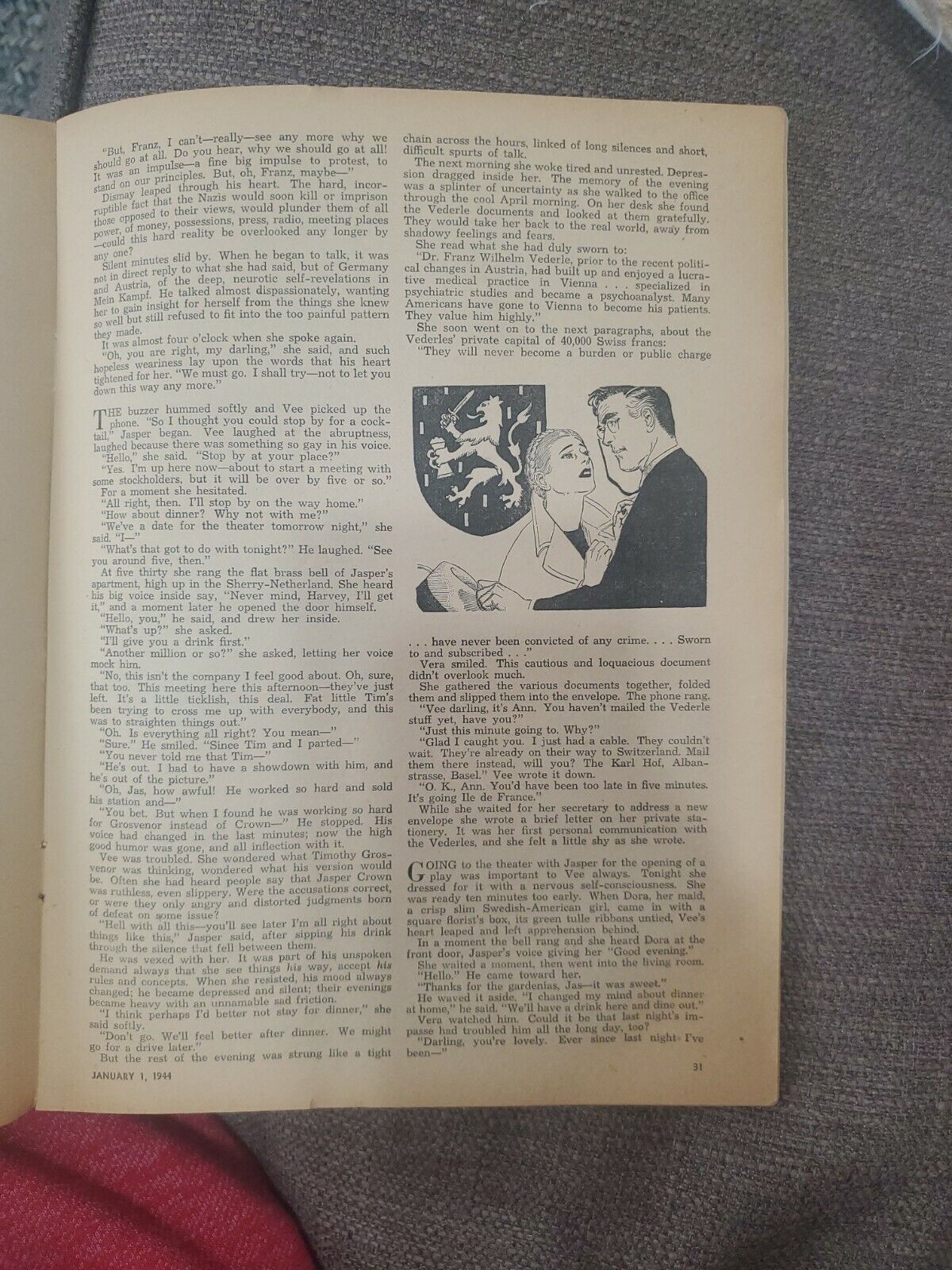 Liberty Magazine Jan 1, 1944 Jim Kjelgaard, Income Tax, Nazi Slave Labor, Lassie