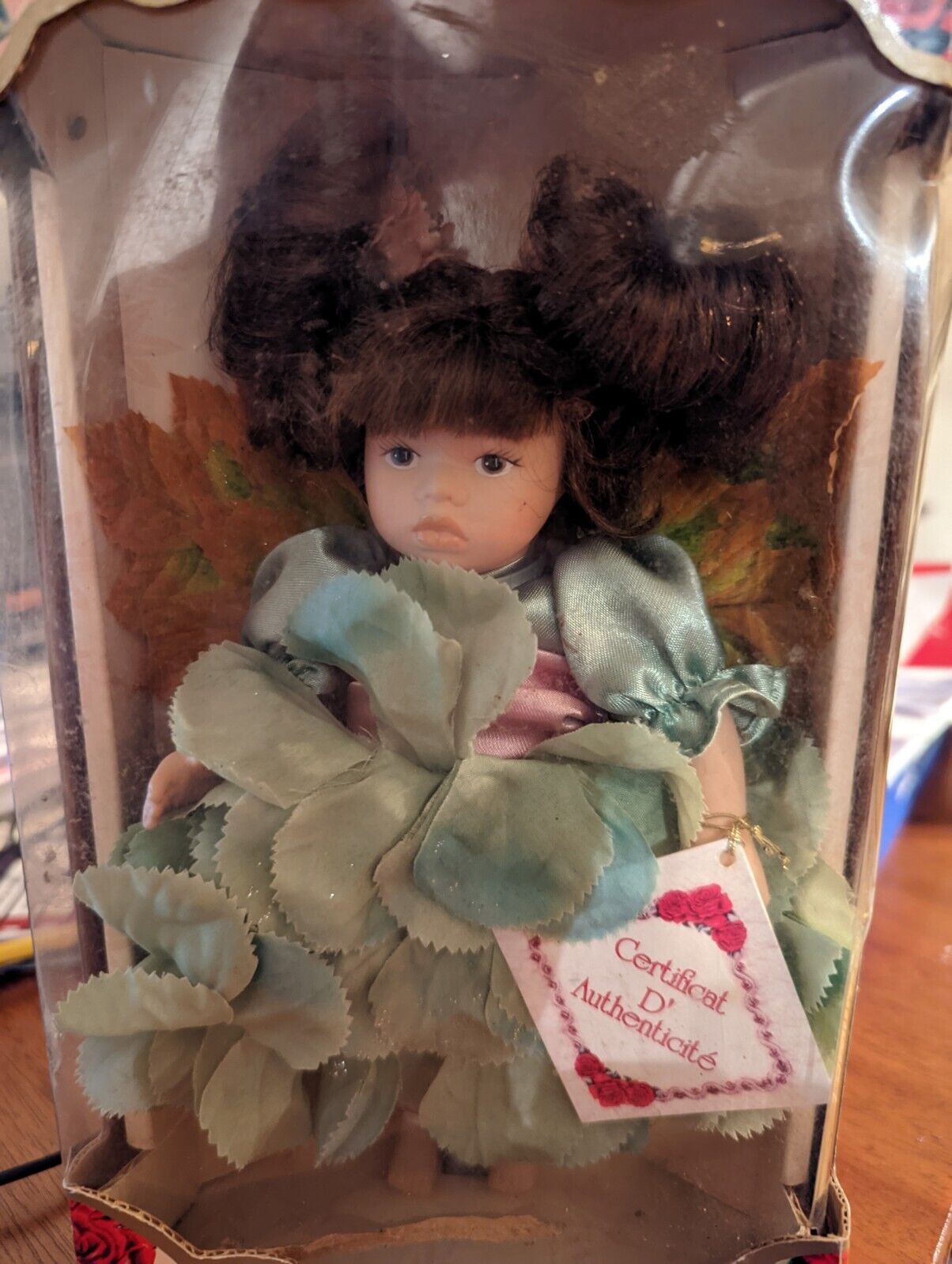 Beautiful Collectors Choice Green Dressed Doll By Dan Dee