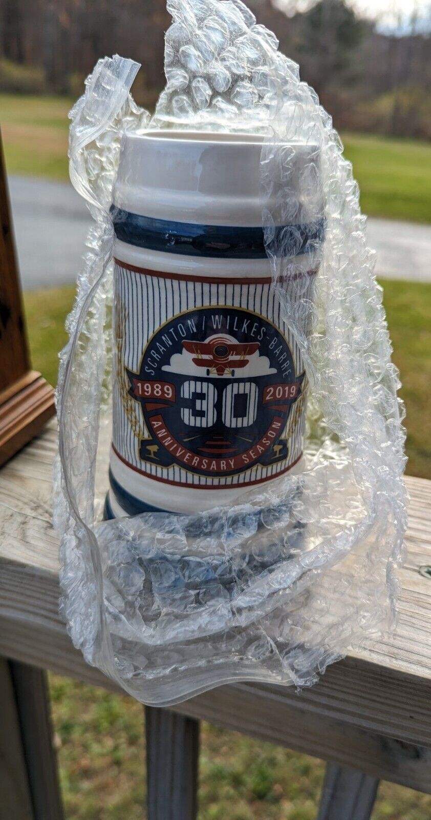 SCRANTON/WILKES-BARRE RAILRIDERS 30TH ANNIVERSARY BEER STEIN