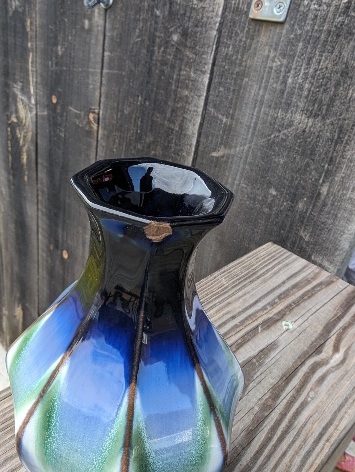 Made In Japan 5" Blue Ceramic Vase