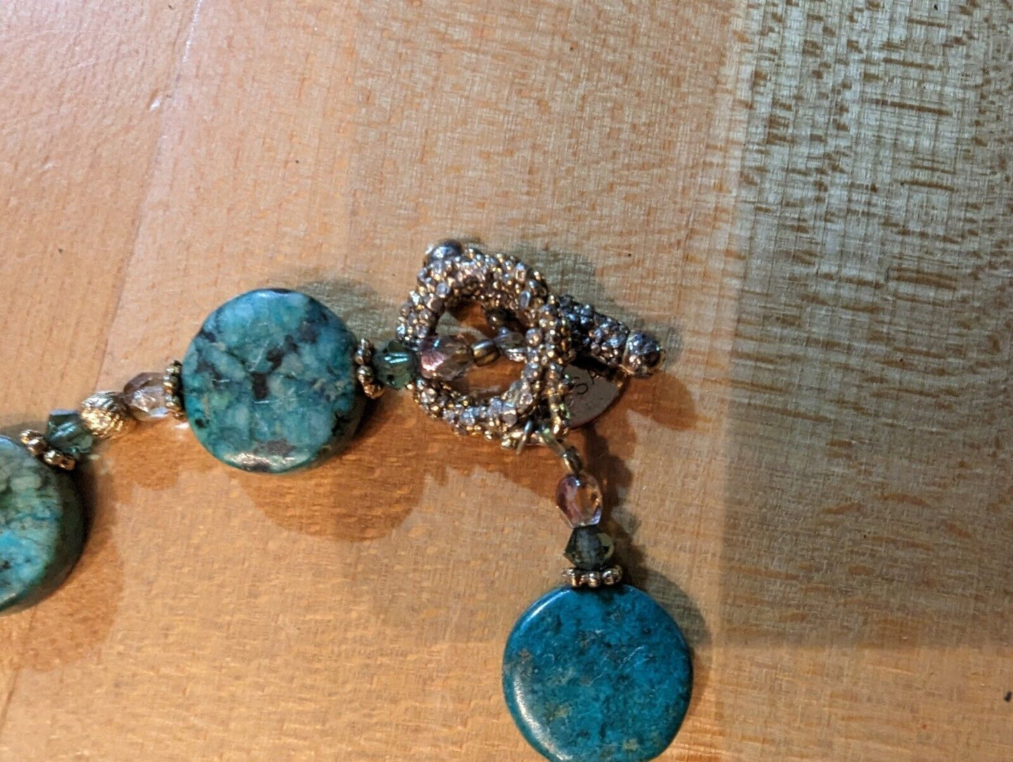 Alexis K S Flat Beaded Turquoise Hande Bracelet