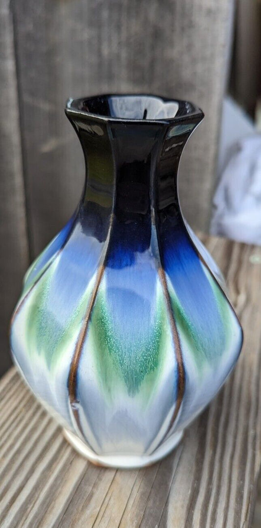 Made In Japan 5" Blue Ceramic Vase