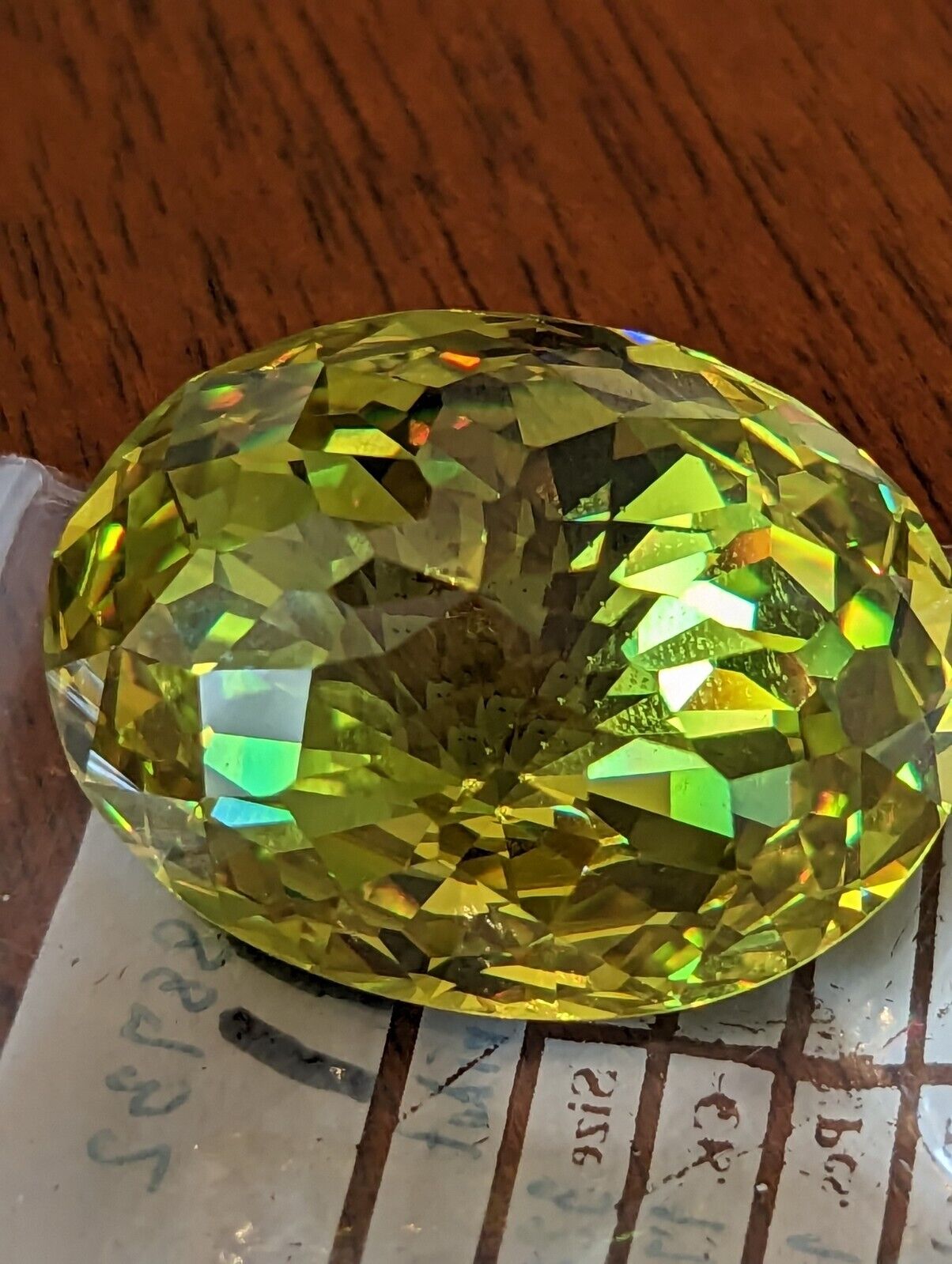 Lab Created Peridot Gem Green Oval Shaped Faceted 171 Cts loose gem