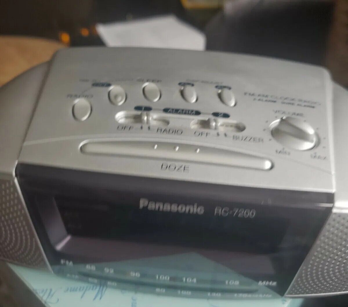 Panasonic RC-7200 Two Alarm System AM/FM Digital LED Display Clock Radio tested.