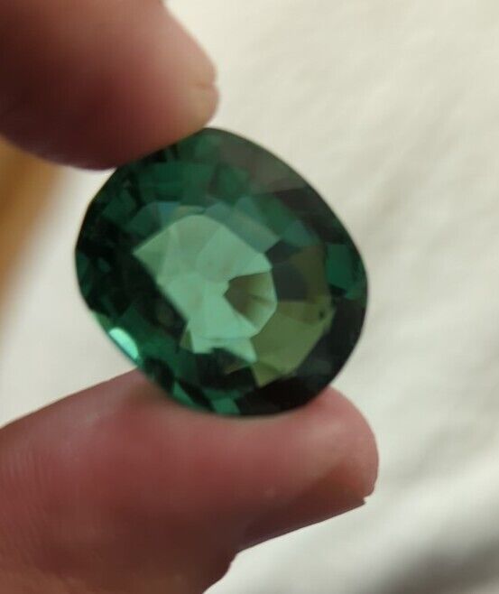 Large Moldavite Oval Cut Polished And Faceted 29.45 Ct Green Gem Beauty