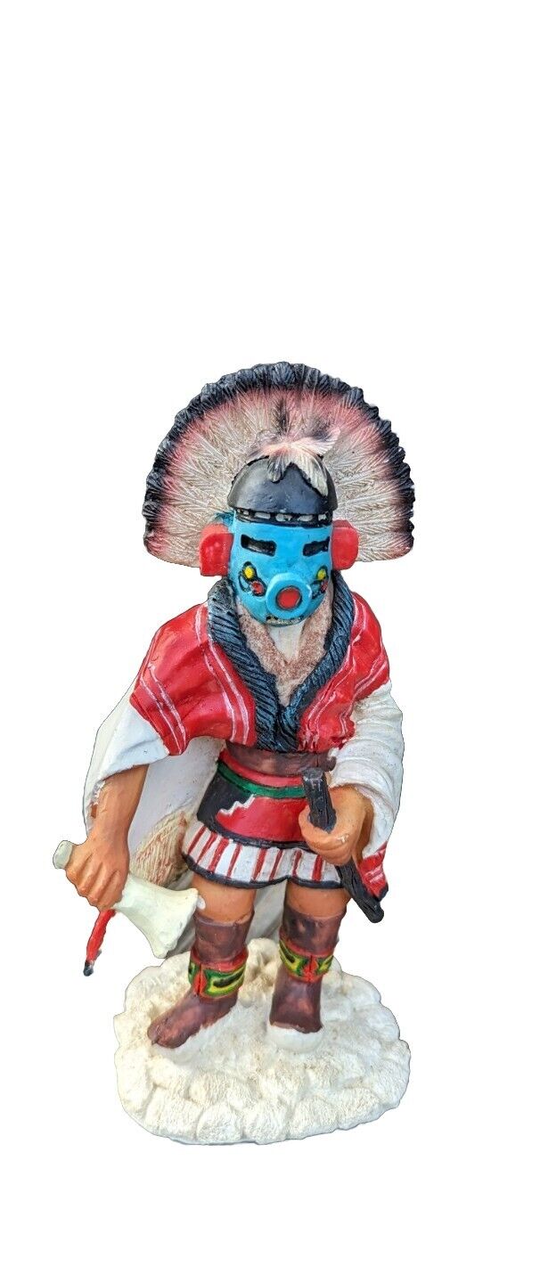 Vintage 1980 Hopi Kachina Ceramic 7" Figurine