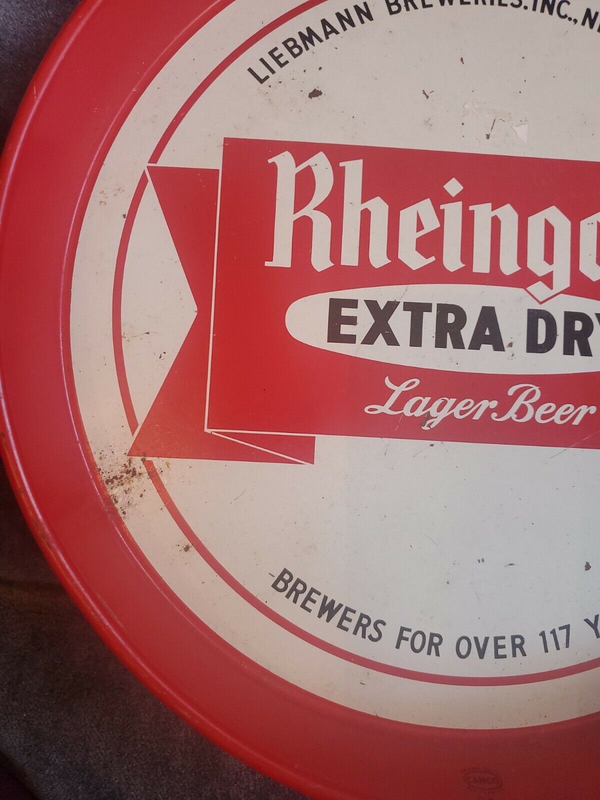 Liebmann Breweries Reingold Extra Dry Lager Beer Tin Tray