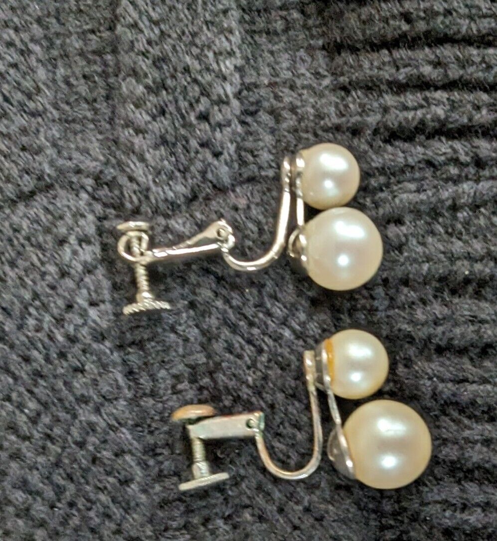 Vintage Faux Pearl Earrings