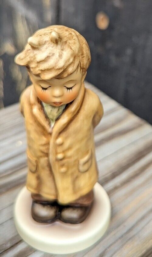 Goebel Hummel Figurine TMK8 #845 Too Shy To Sing - MIB - COA - 4" tall.