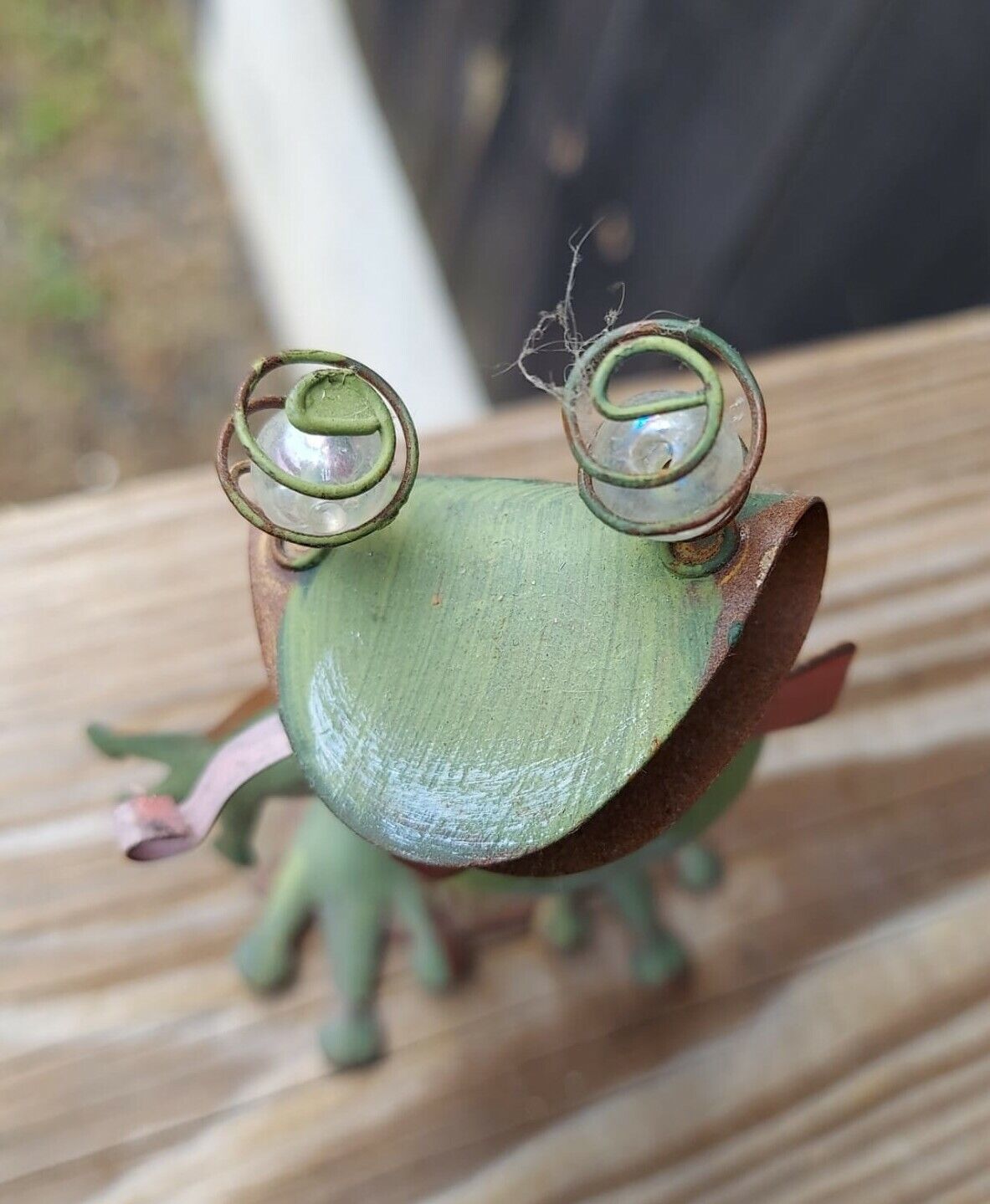 Metalic Green Frog Figurine