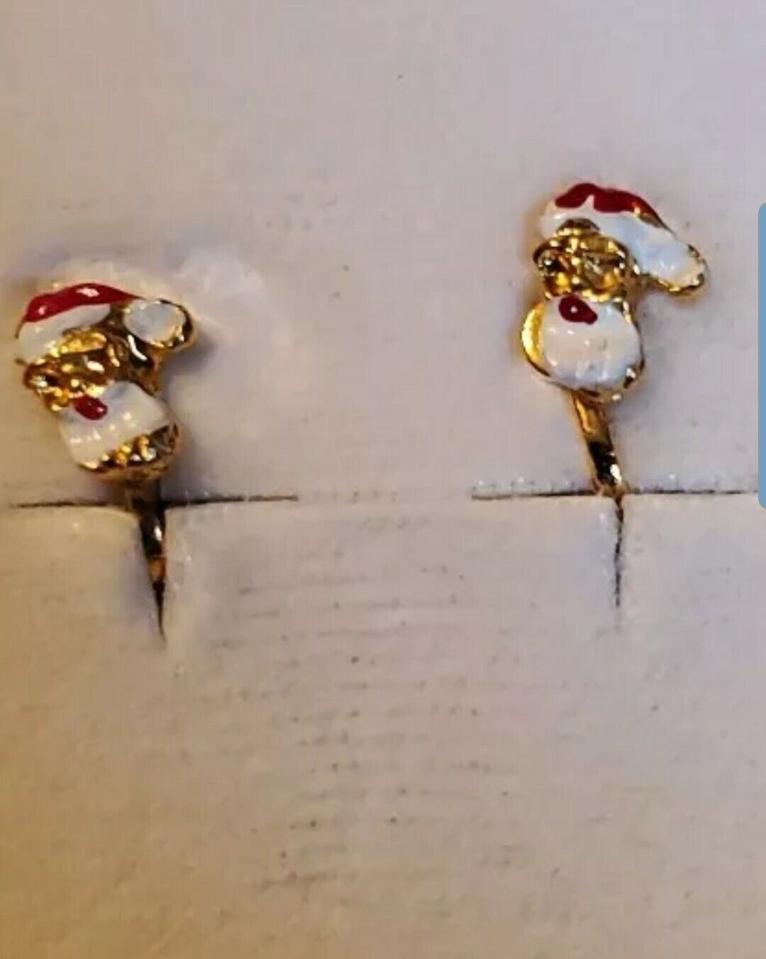 Vintage Santa Clip On Earings