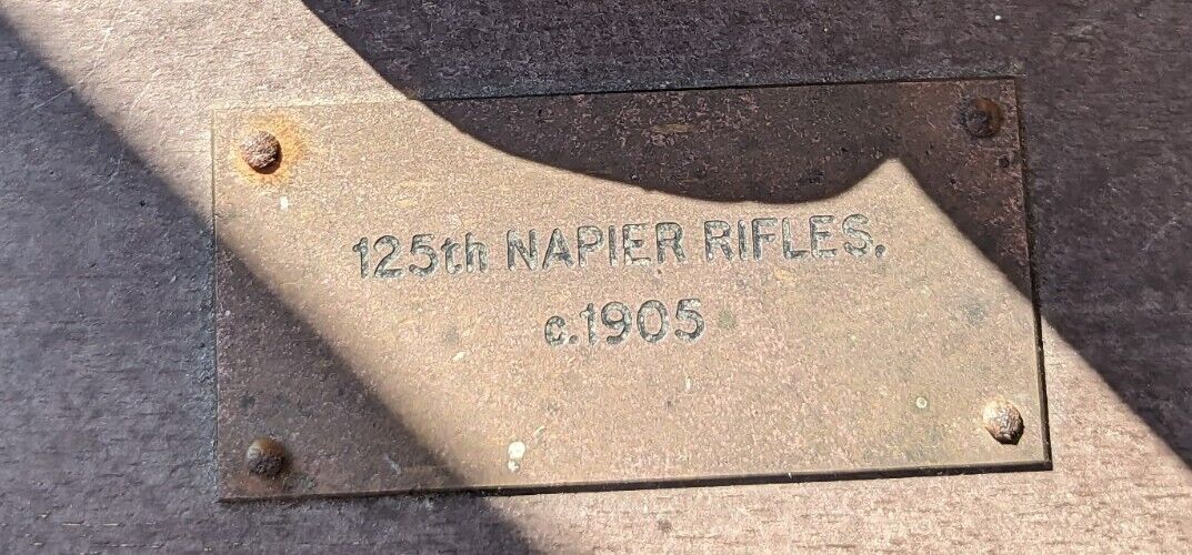 125th Napier Rifles 1905 Carved Wood Indian 3 Foot Tall Soldier Statue