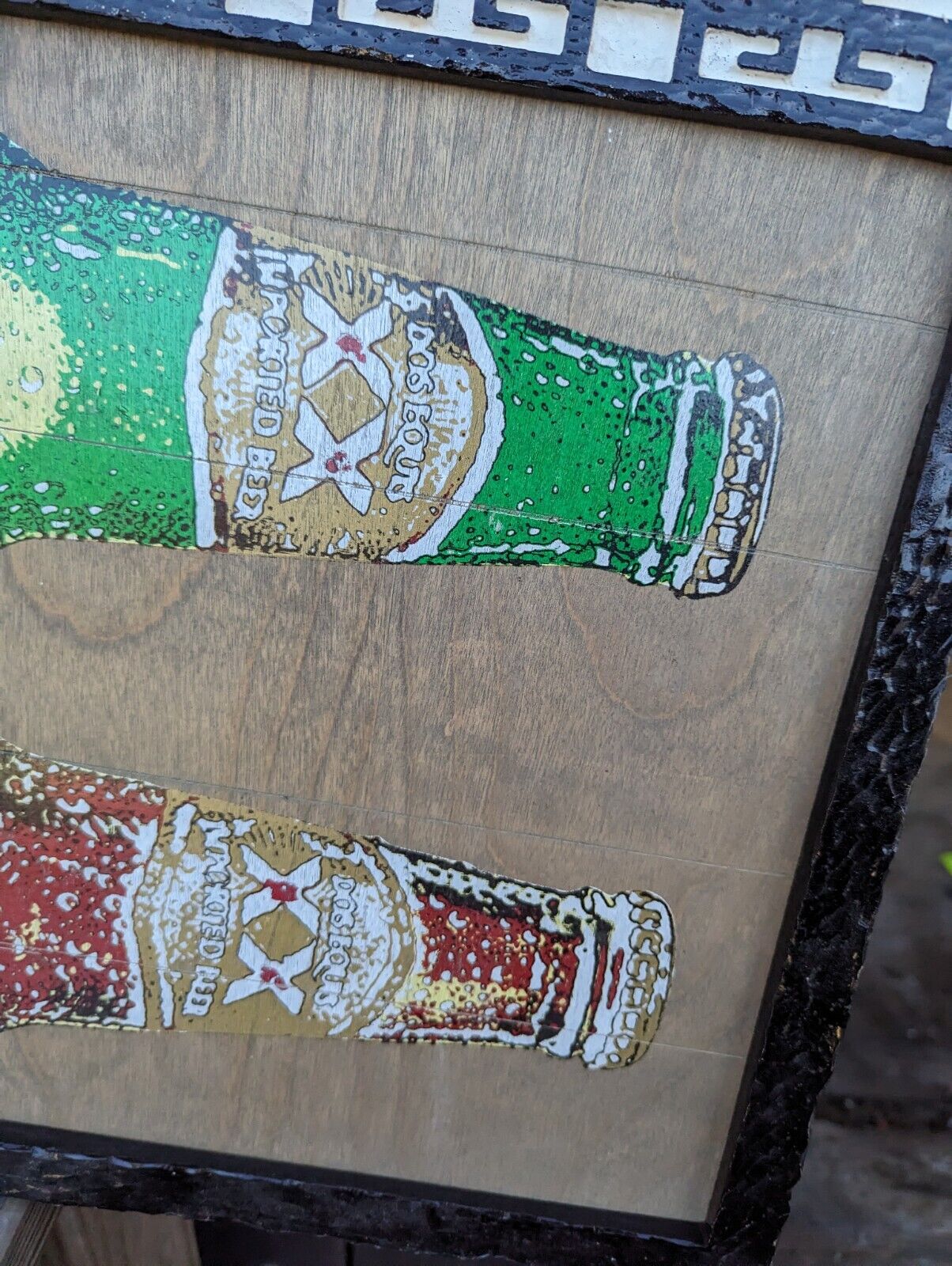 Dos Equis Wooden Beer Sign 25" x 20"