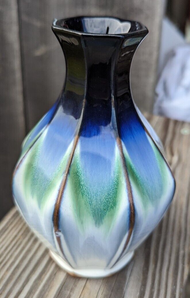 Made In Japan 5" Blue Ceramic Vase