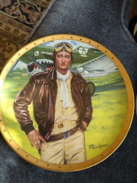 Franklin Mint John Wayne Symbol of Americas Fighter Pilot Robert Tenenbaum Plate