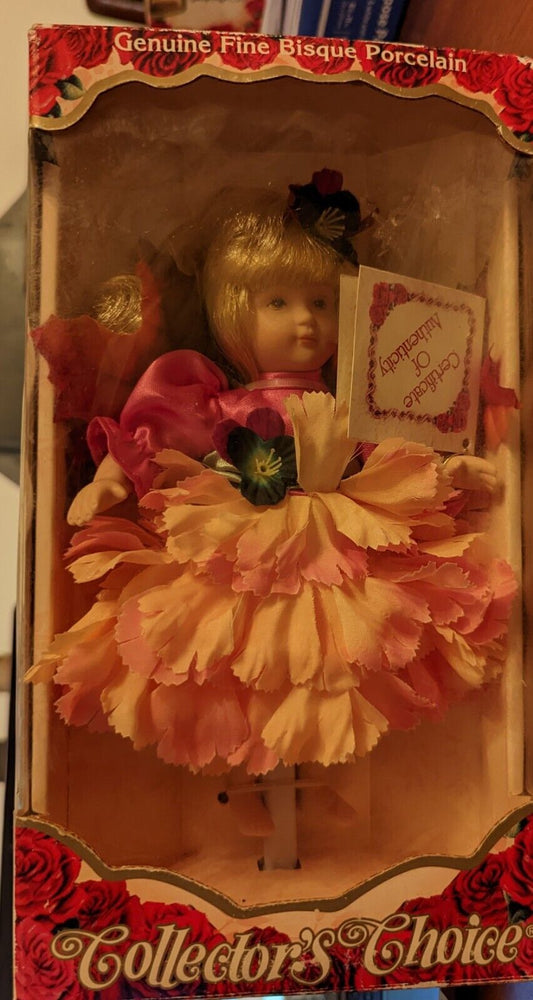 Beautiful Collectors Choice Pink Dressed Doll By Dan Dee