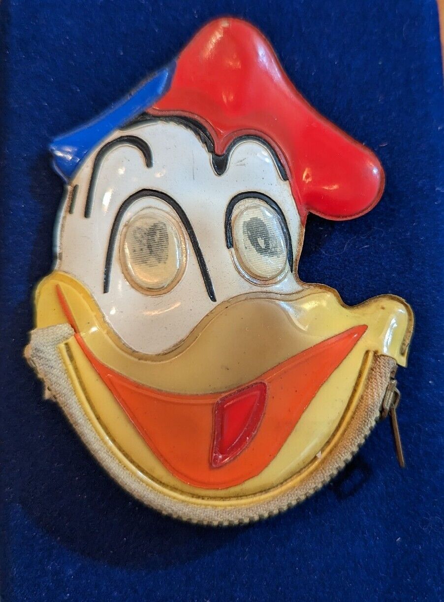 Vintage Disney Donald Duck Plastic Coin Purse