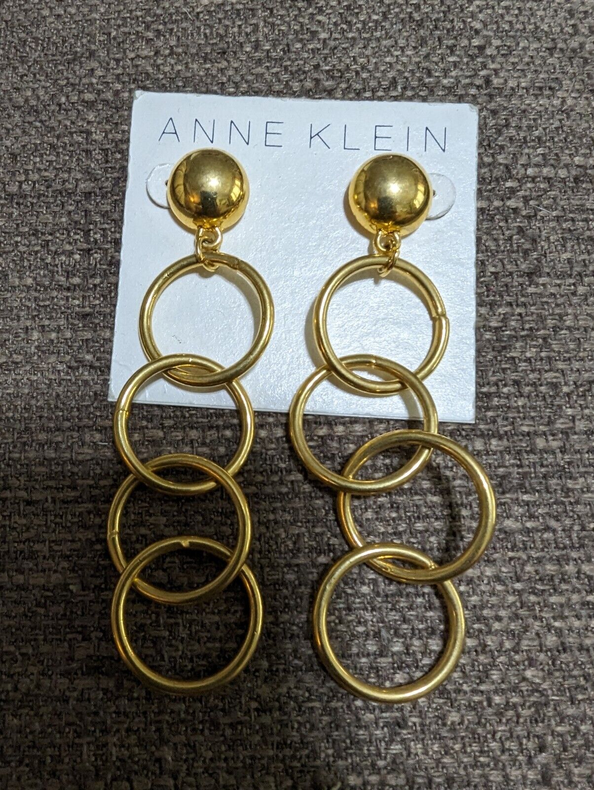 Ann Klein Four Hanging Loops Pinback Earrings