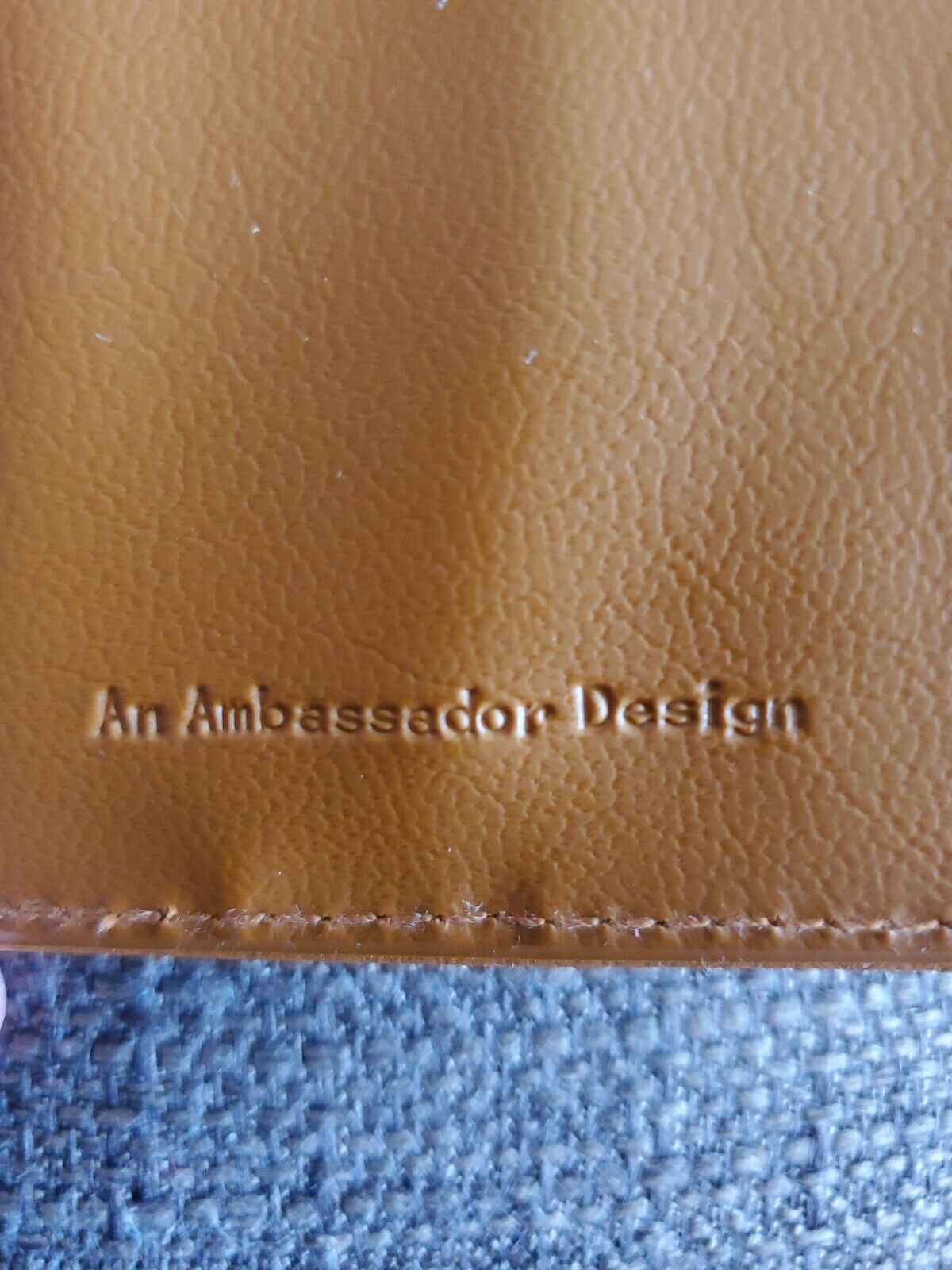 Vintage Ambassador Design Leather Wallet Made In Hong Kong