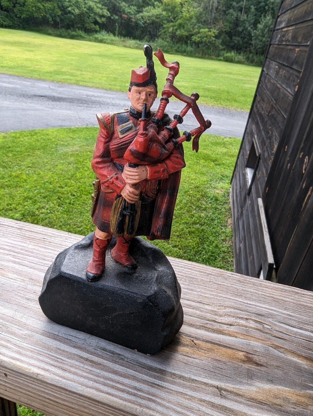 Scottish Piper Figurine About 8.5" Tall 4" Wide