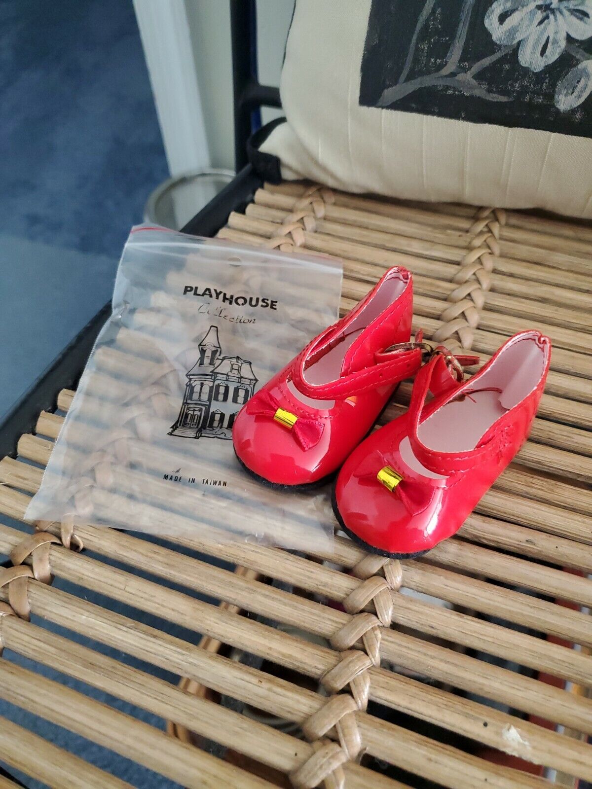 Vintage Playhouse Collection Red Doll Shoes Taiwan